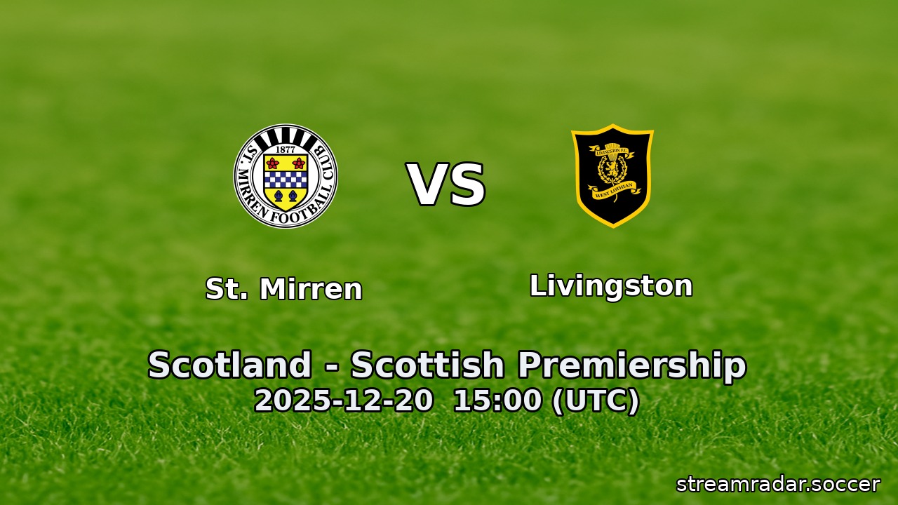 St. Mirren vs Livingston