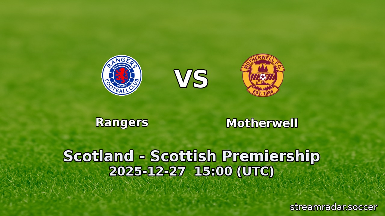 Rangers vs Motherwell
