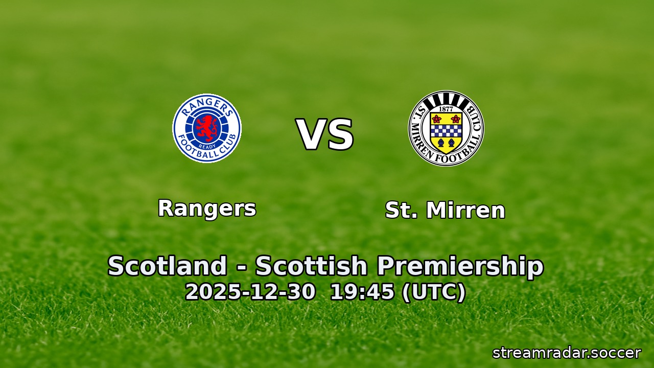 Rangers vs St. Mirren