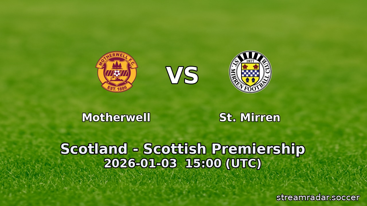 Motherwell vs St. Mirren