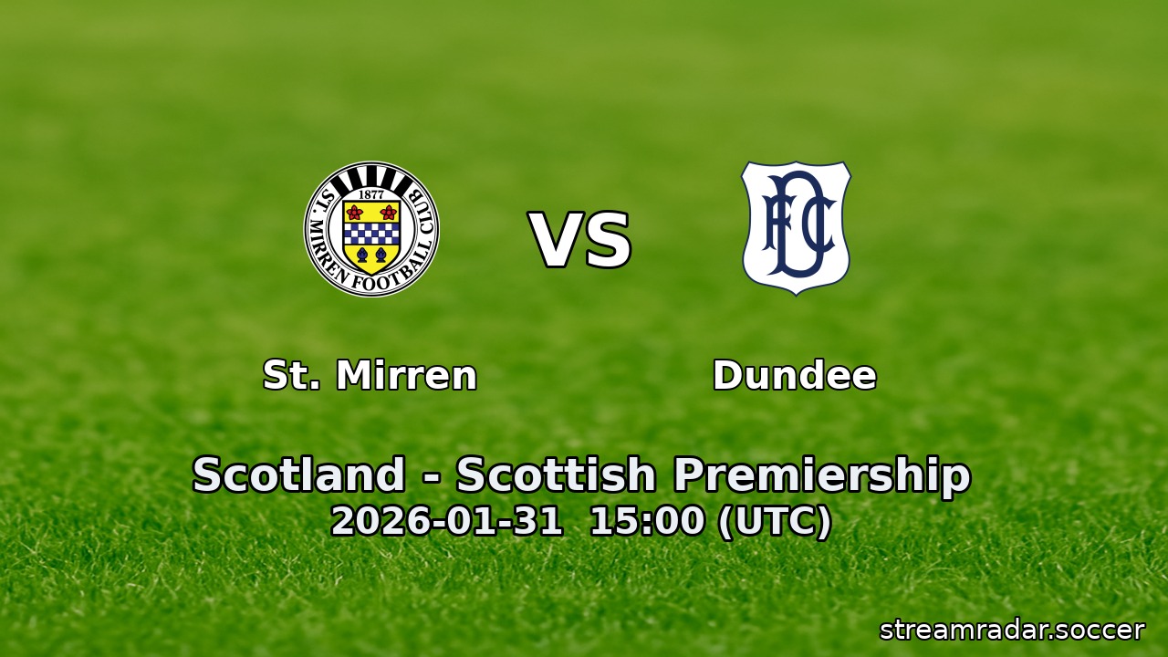 St. Mirren vs Dundee