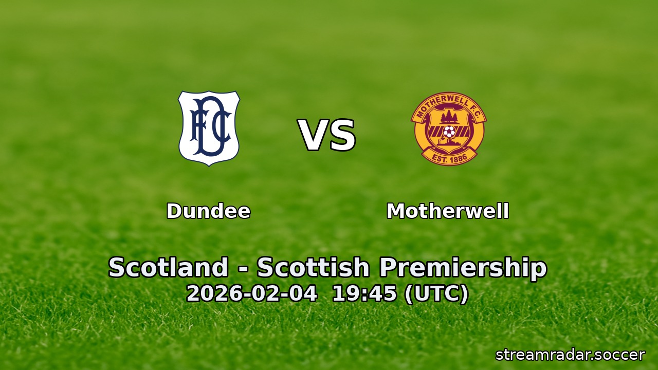 Dundee vs Motherwell