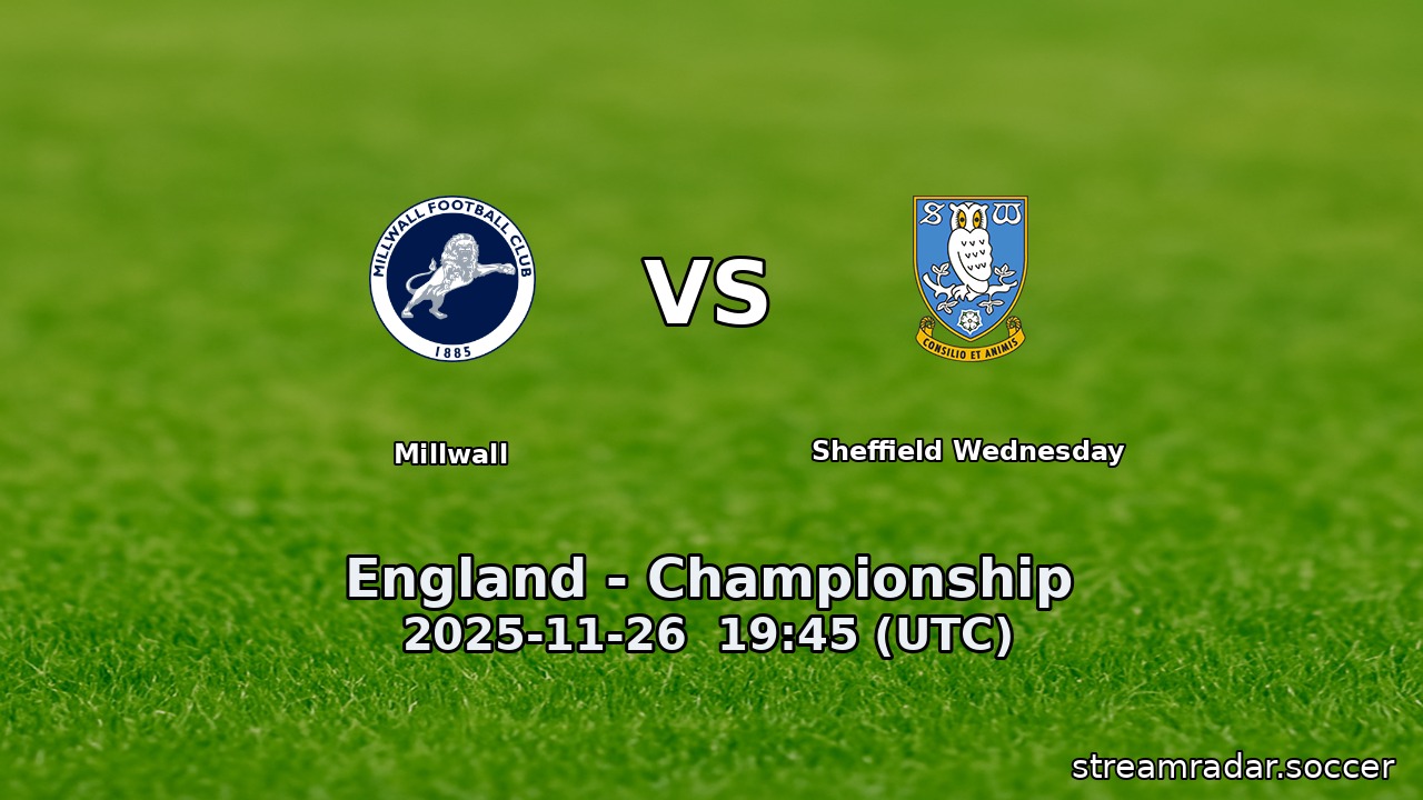 Millwall vs Sheffield Wednesday