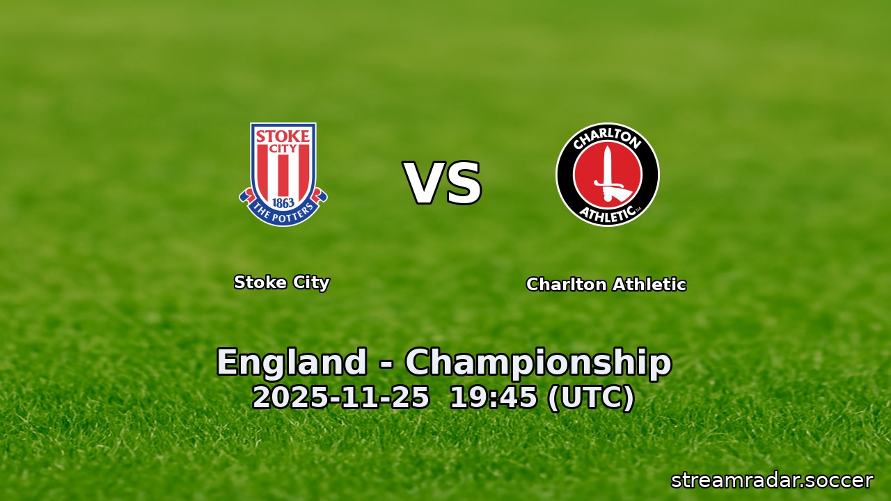 Stoke City vs Charlton Athletic