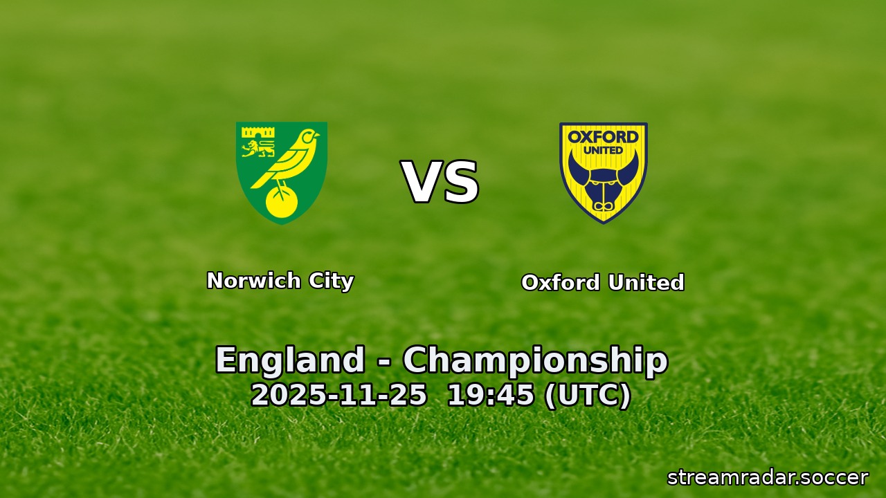 Norwich City vs Oxford United