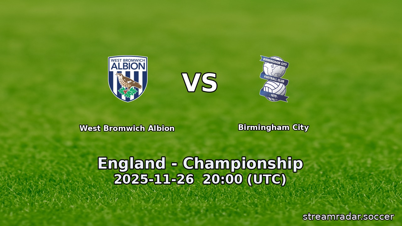 West Bromwich Albion vs Birmingham City