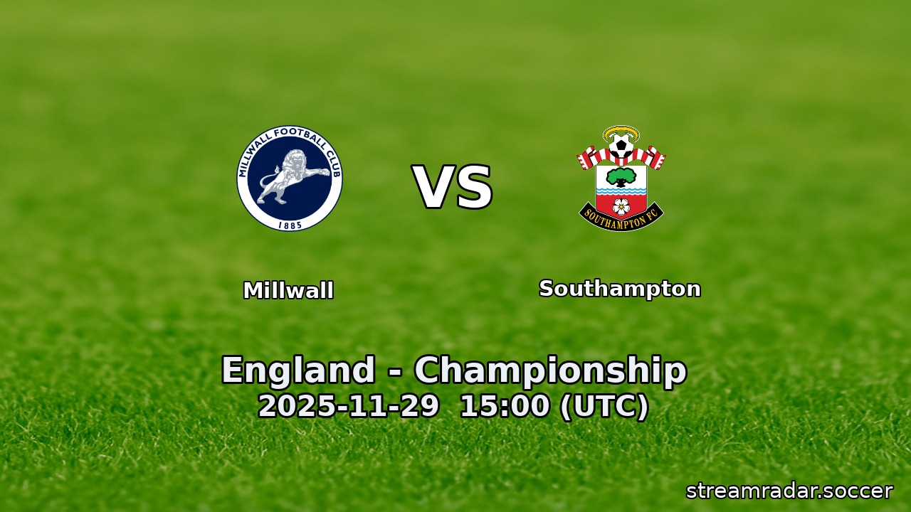 Millwall vs Southampton