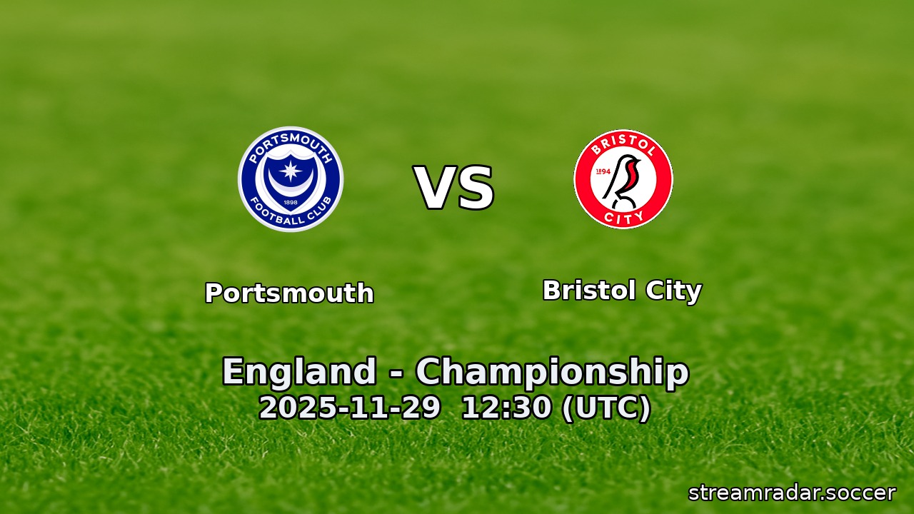 Portsmouth vs Bristol City
