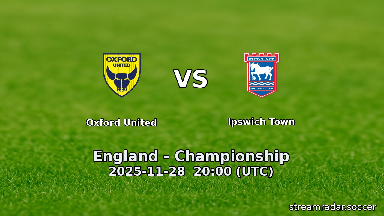 Oxford United vs Ipswich Town