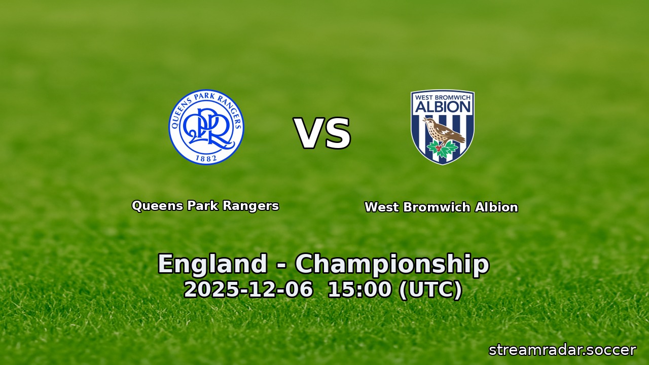 Queens Park Rangers vs West Bromwich Albion