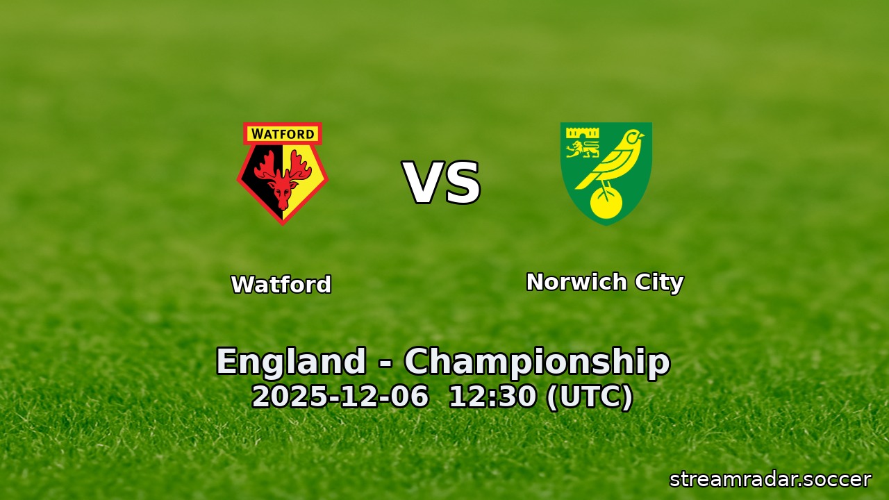 Watford vs Norwich City