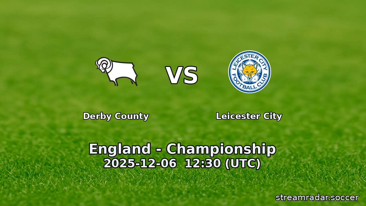 Derby County vs Leicester City
