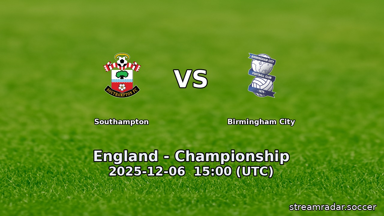 Southampton vs Birmingham City