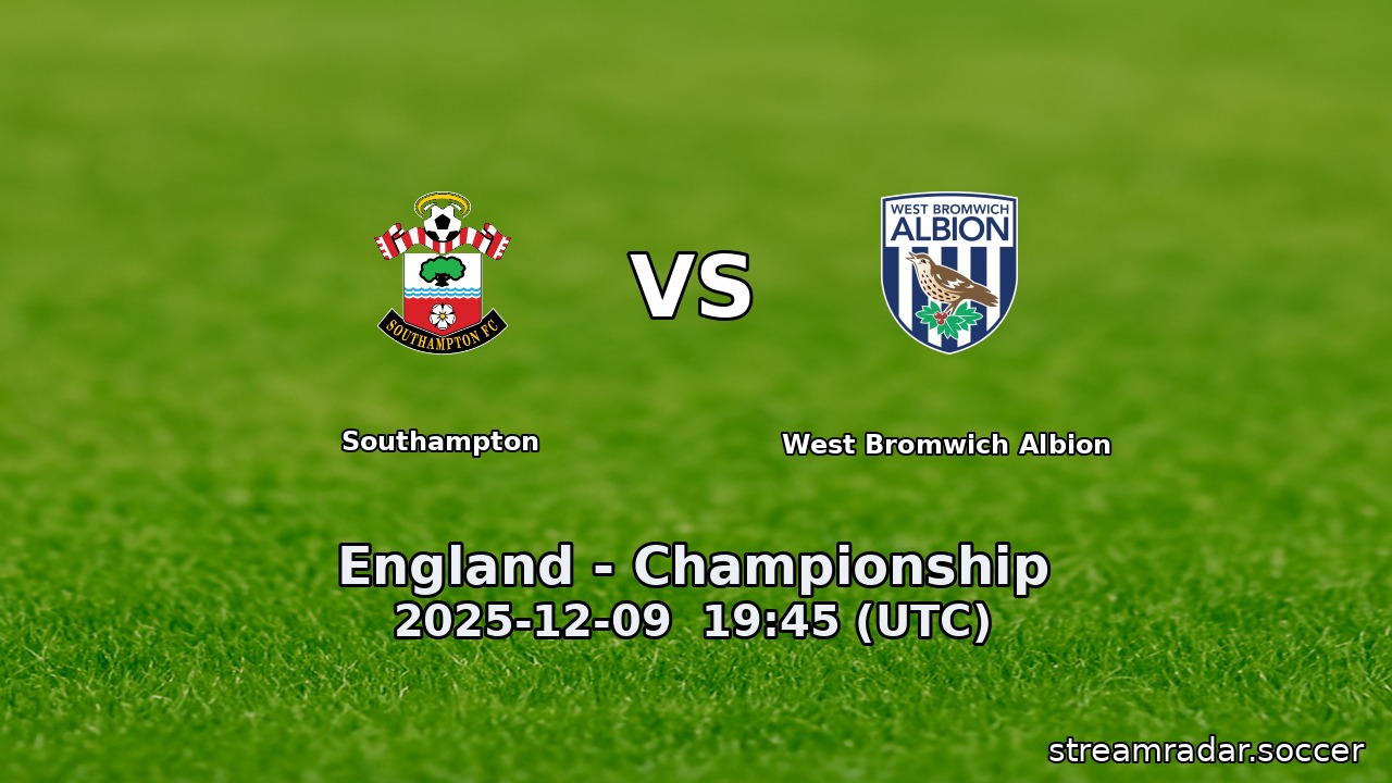 Southampton vs West Bromwich Albion