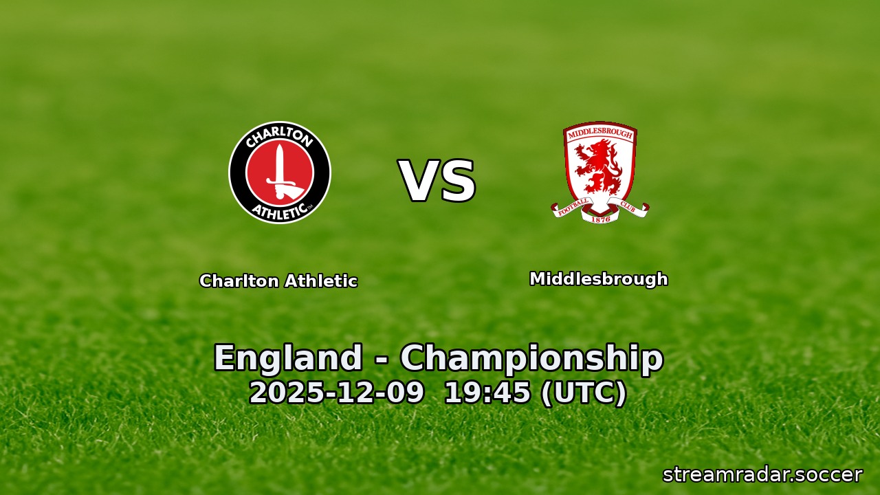 Charlton Athletic vs Middlesbrough
