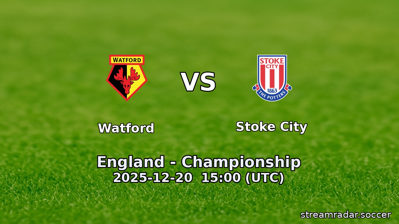 Watford vs Stoke City
