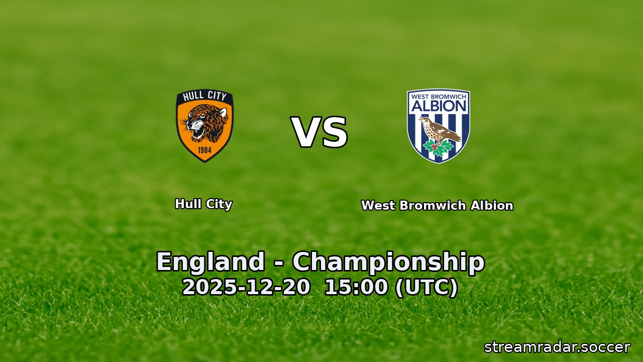 Hull City vs West Bromwich Albion