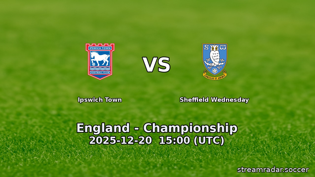 Ipswich Town vs Sheffield Wednesday