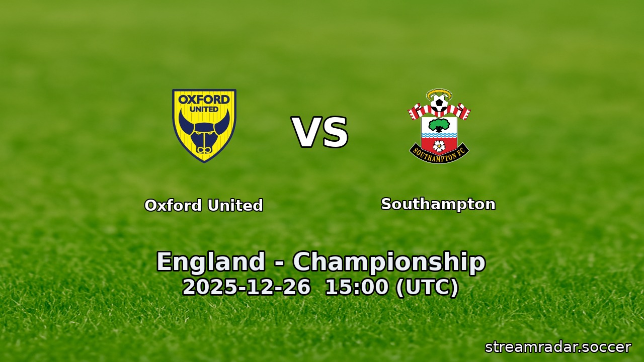 Oxford United vs Southampton