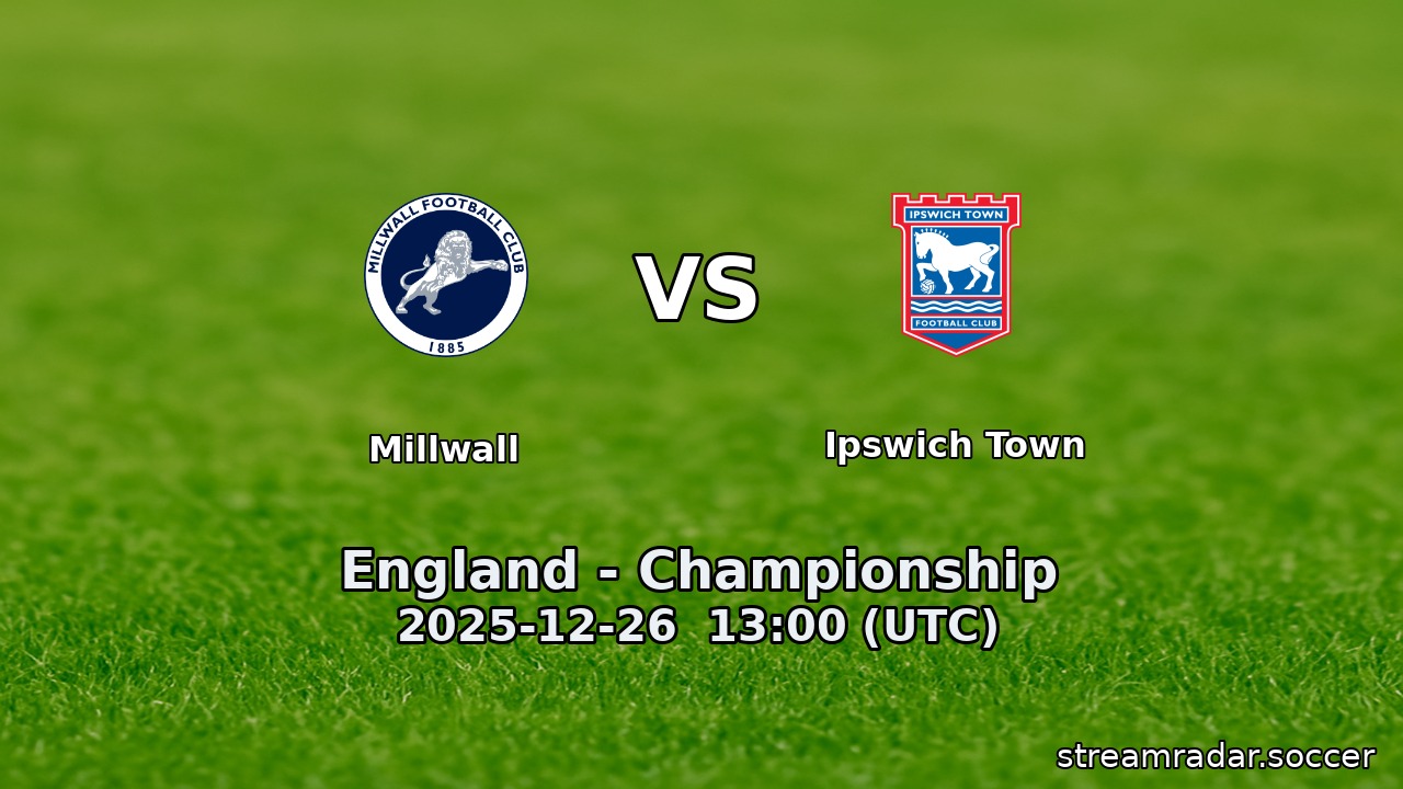 Millwall vs Ipswich Town