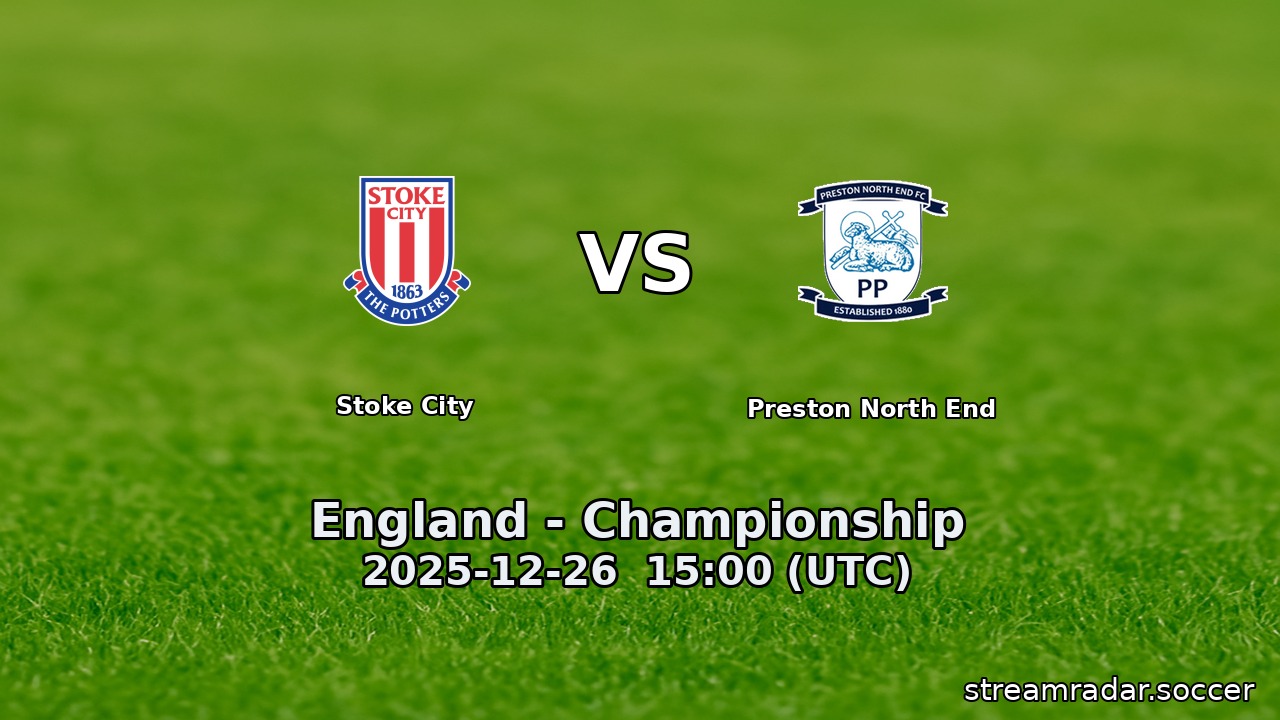 Stoke City vs Preston North End