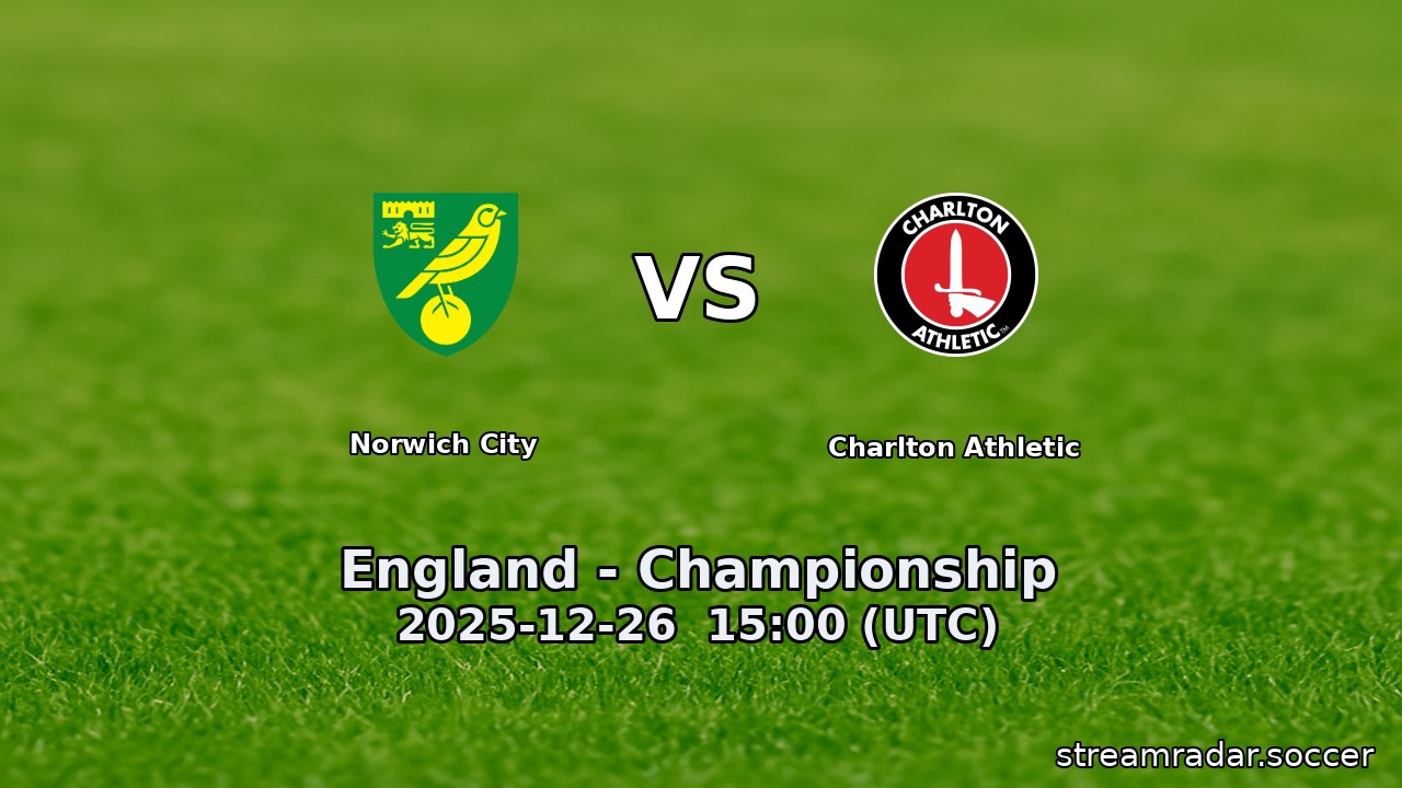 Norwich City vs Charlton Athletic