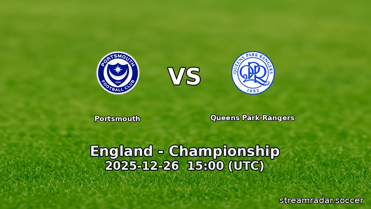 Portsmouth vs Queens Park Rangers