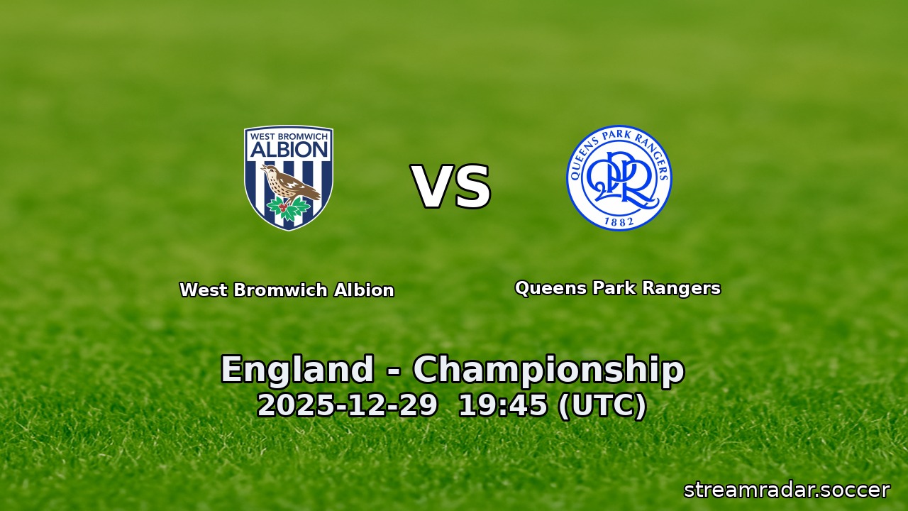 West Bromwich Albion vs Queens Park Rangers