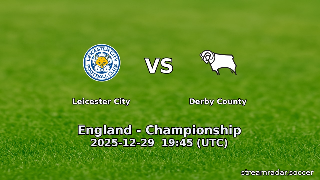 Leicester City vs Derby County