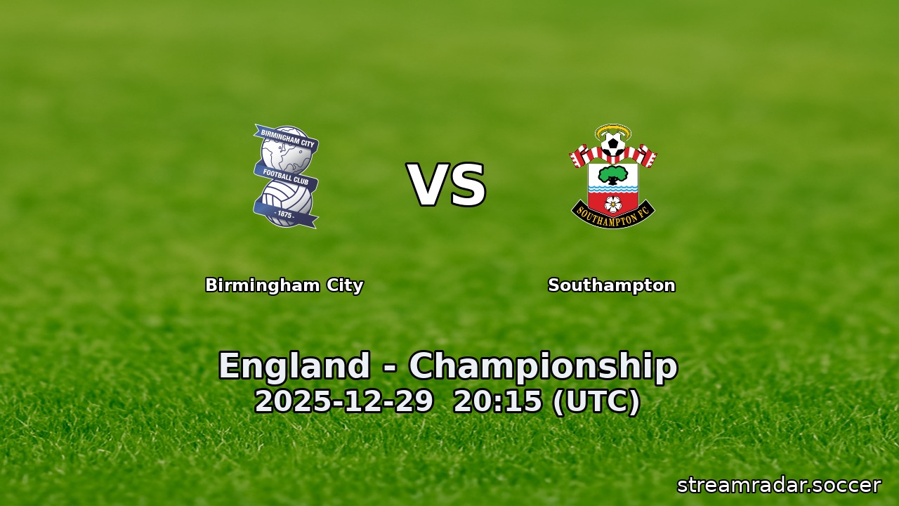 Birmingham City vs Southampton