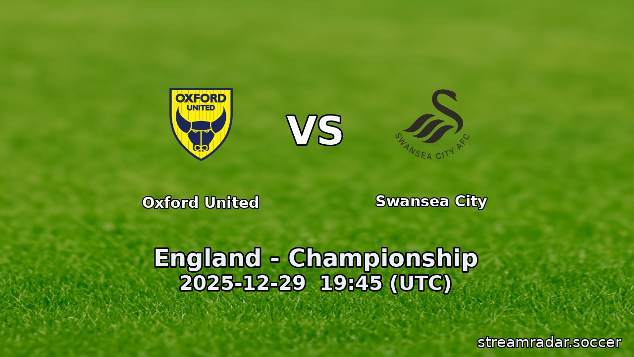 Oxford United vs Swansea City