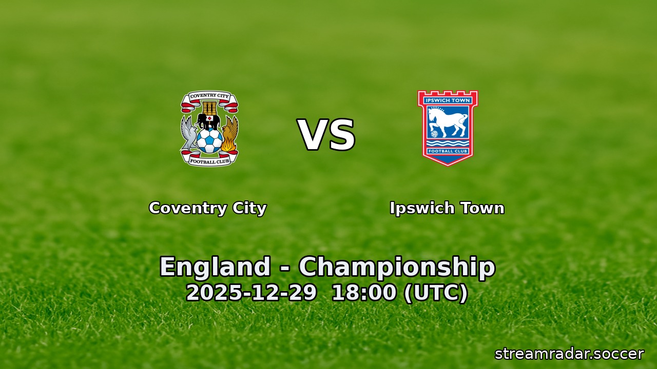 Coventry City vs Ipswich Town