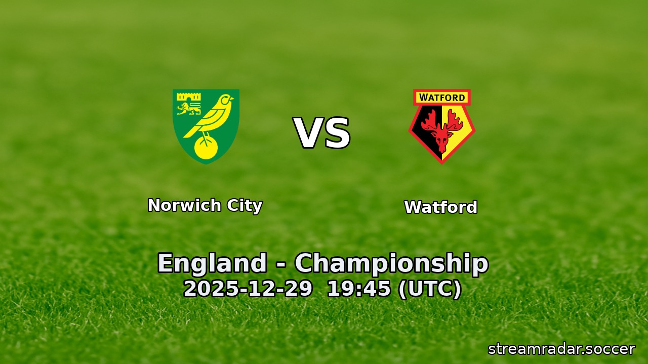 Norwich City vs Watford