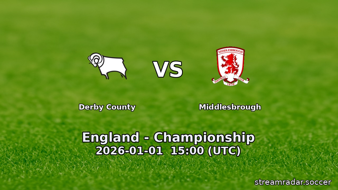Derby County vs Middlesbrough
