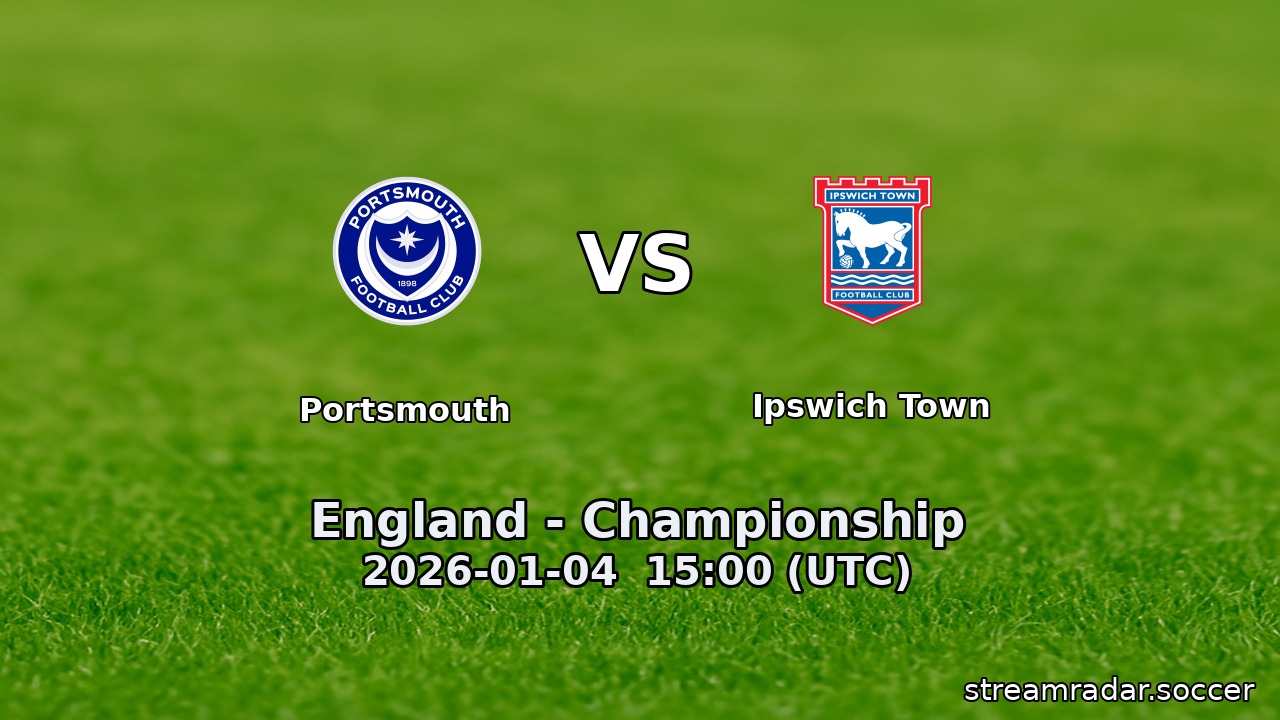 Portsmouth vs Ipswich Town
