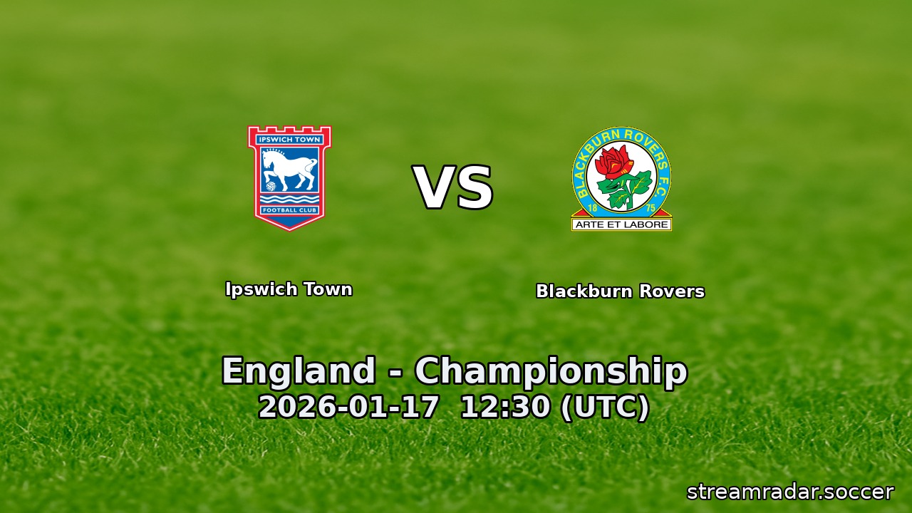 Ipswich Town vs Blackburn Rovers