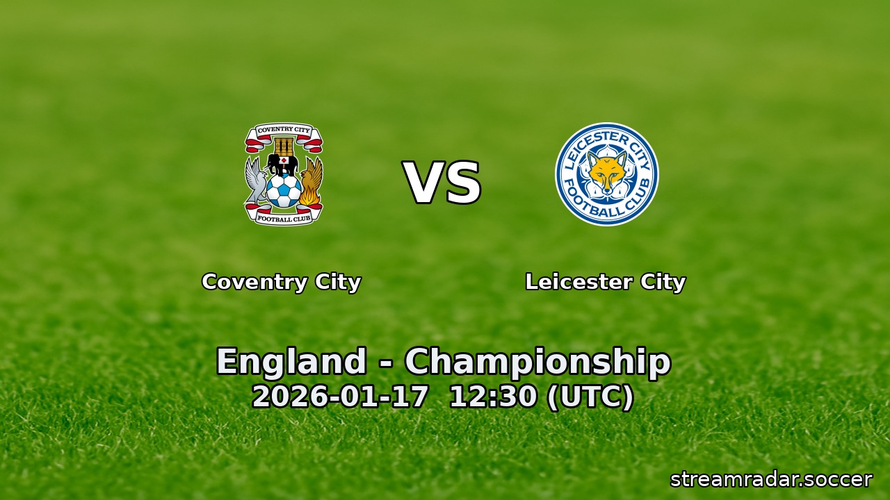 Coventry City vs Leicester City