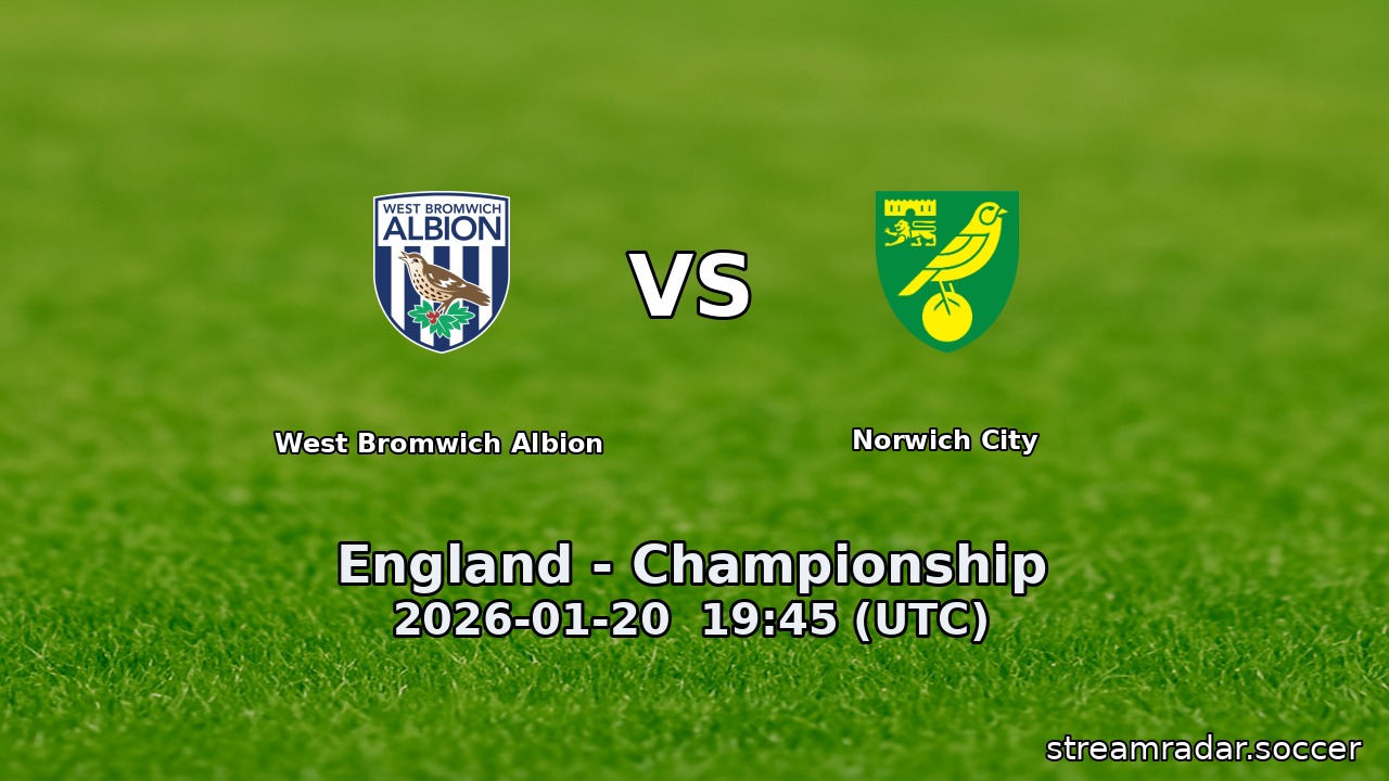 West Bromwich Albion vs Norwich City