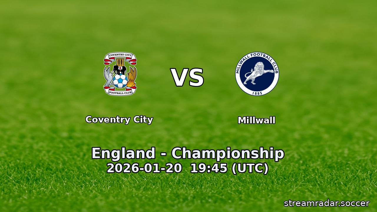 Coventry City vs Millwall
