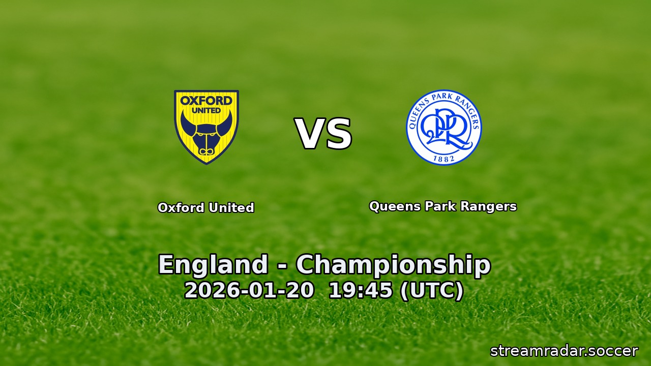 Oxford United vs Queens Park Rangers