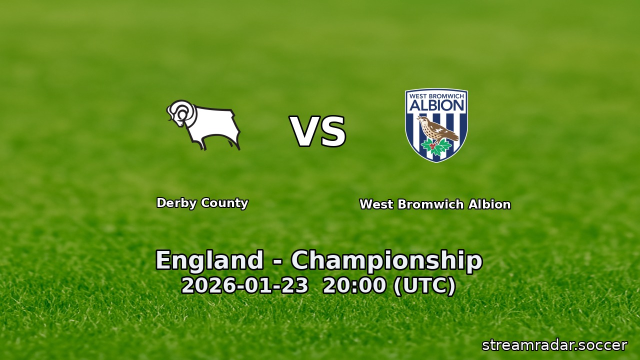 Derby County vs West Bromwich Albion