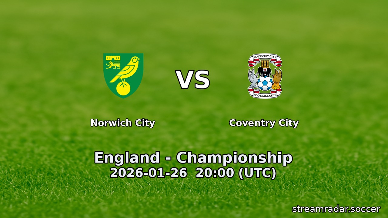 Norwich City vs Coventry City