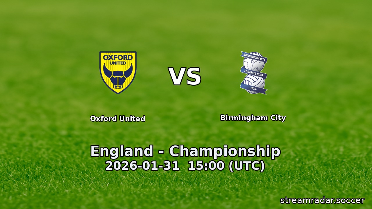 Oxford United vs Birmingham City