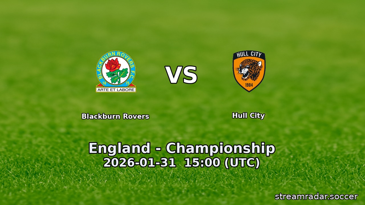 Blackburn Rovers vs Hull City