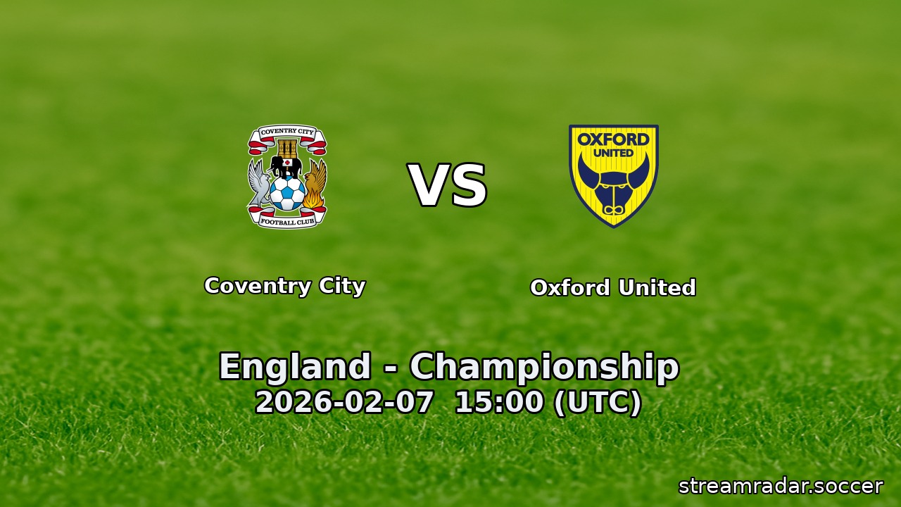 Coventry City vs Oxford United