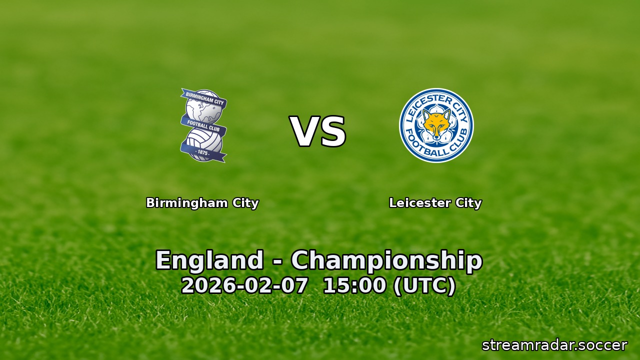 Birmingham City vs Leicester City