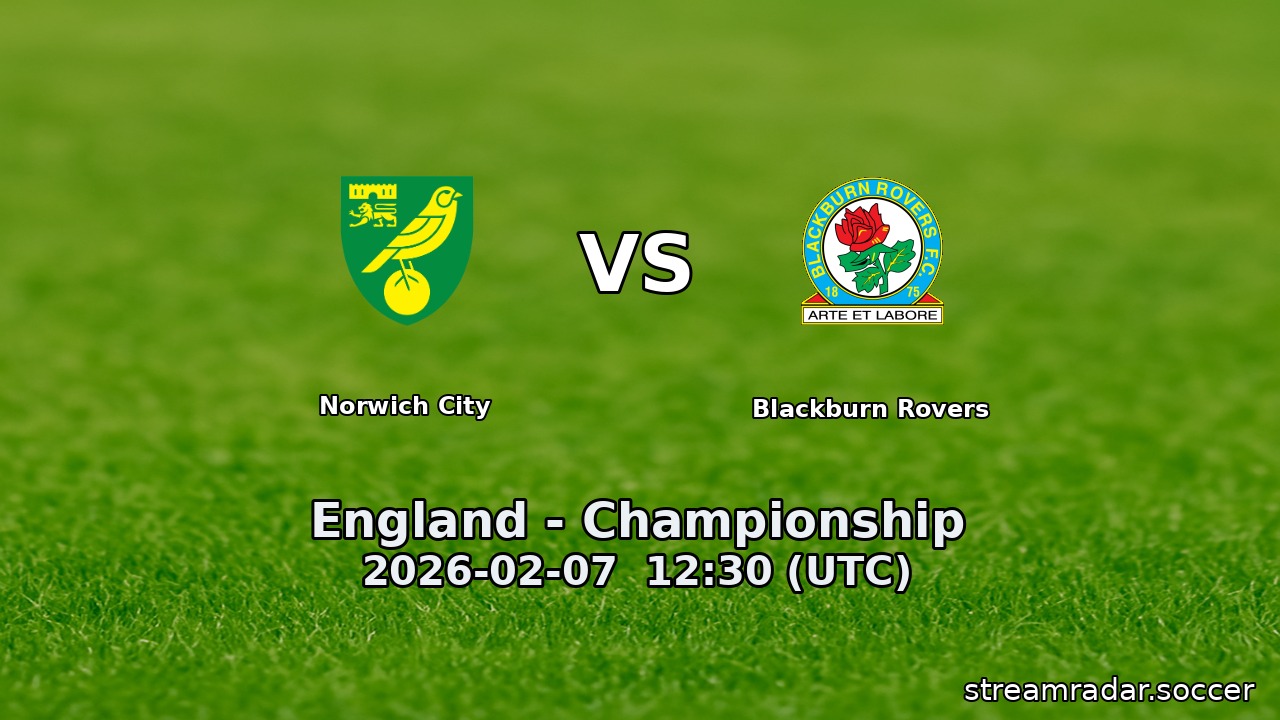 Norwich City vs Blackburn Rovers