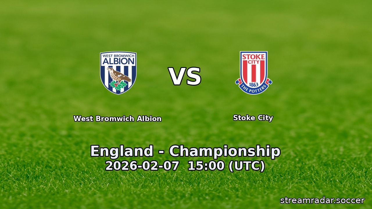 West Bromwich Albion vs Stoke City