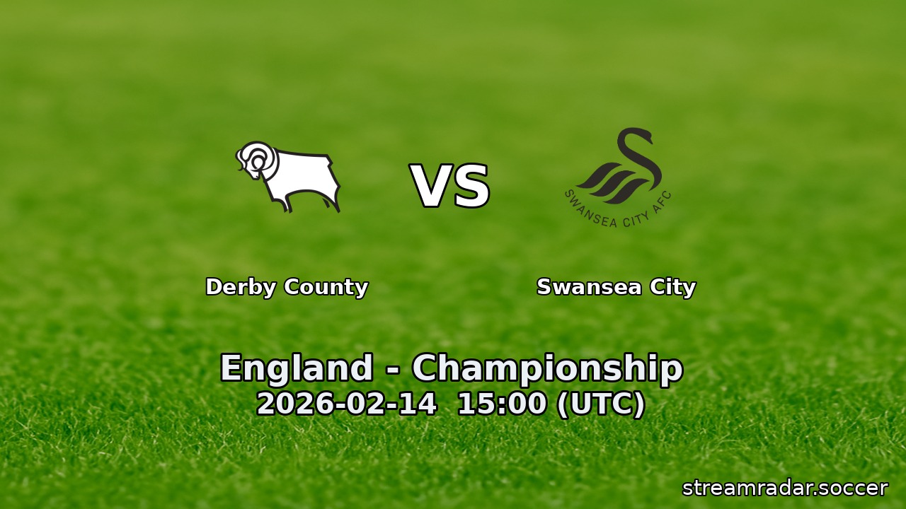 Derby County vs Swansea City