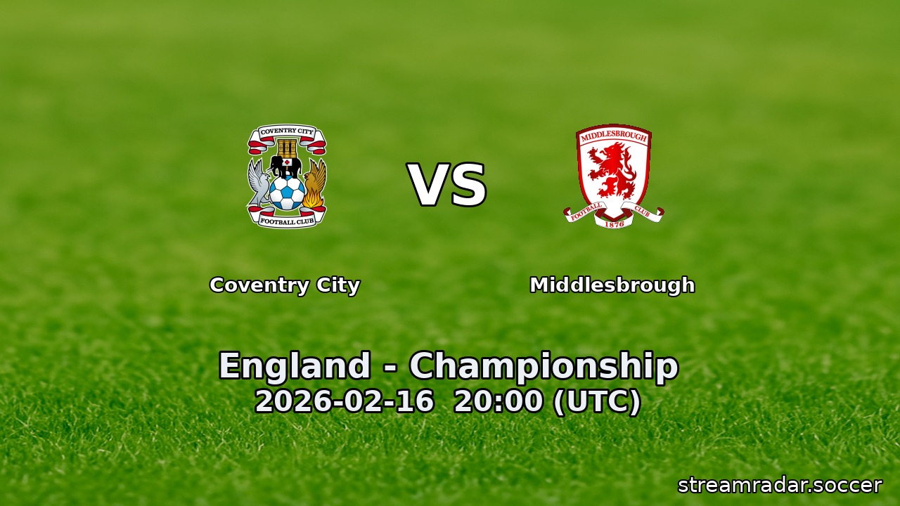 Coventry City vs Middlesbrough